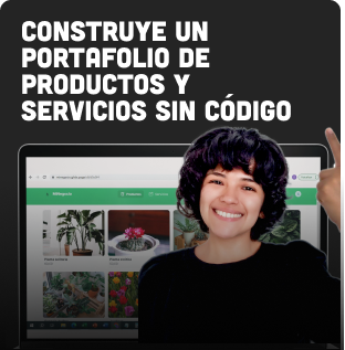como construir un portafolio de productos y servicios sin código